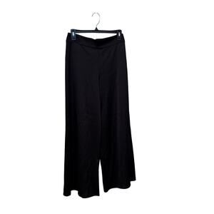 Alice + Olivia Black High Rise Wide Leg Satin Pants Size 4